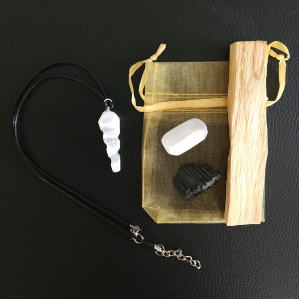 Selenite Fibonacci Pendant