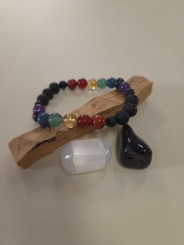 7 Chakra Lava Stone Bracelet
